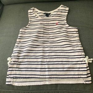 Navy blue and White stripped Nautica tank top.